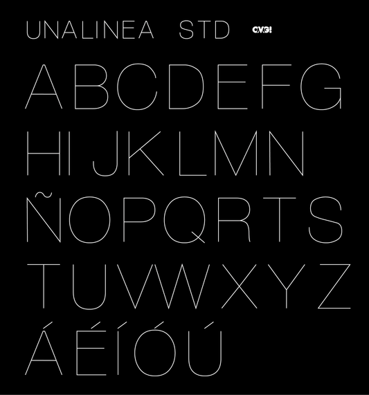 Fuente Unalinea STD – Tipografía optimizada para corte láser