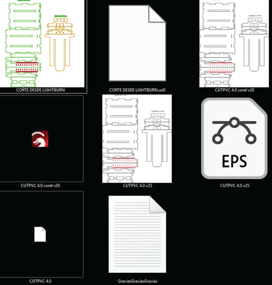 Archivo digital para corte láser -Cortadora de tiras de PVC 3MM