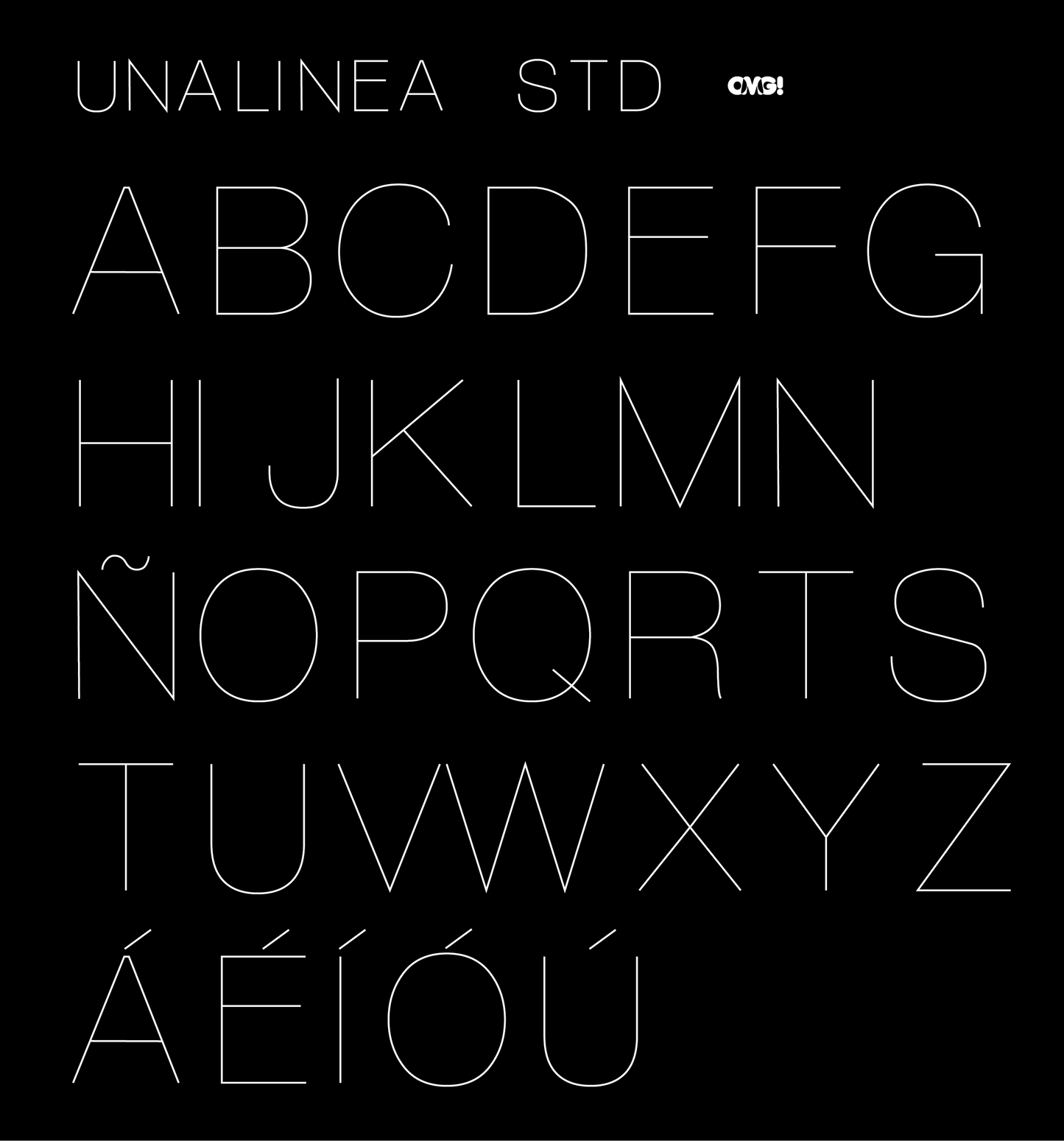 Fuente Unalinea STD – Tipografía optimizada para corte láser