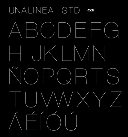Fuente Unalinea STD – Tipografía optimizada para corte láser