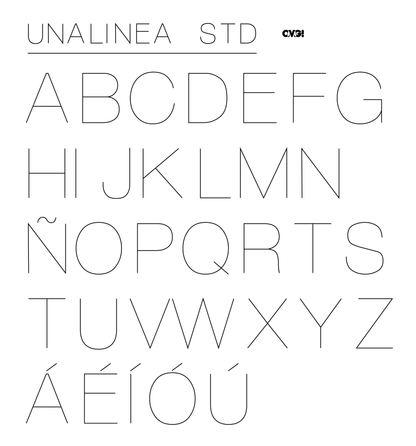 Fuente Unalinea STD – Tipografía optimizada para corte láser