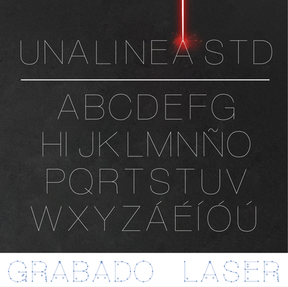 Fuente Unalinea STD – Tipografía optimizada para corte láser